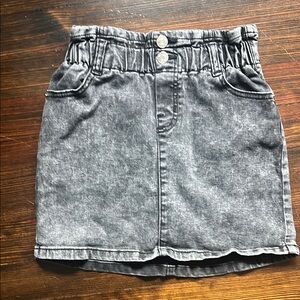 Girls Justice Black wash Denim mini skirt size 10